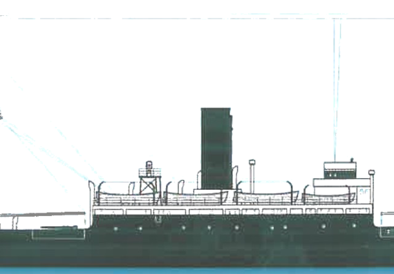 Корабль SMS Wolf [Auxiliary Cruiser ex SS Wachtfels] (1917) - чертежи, габариты, рисунки